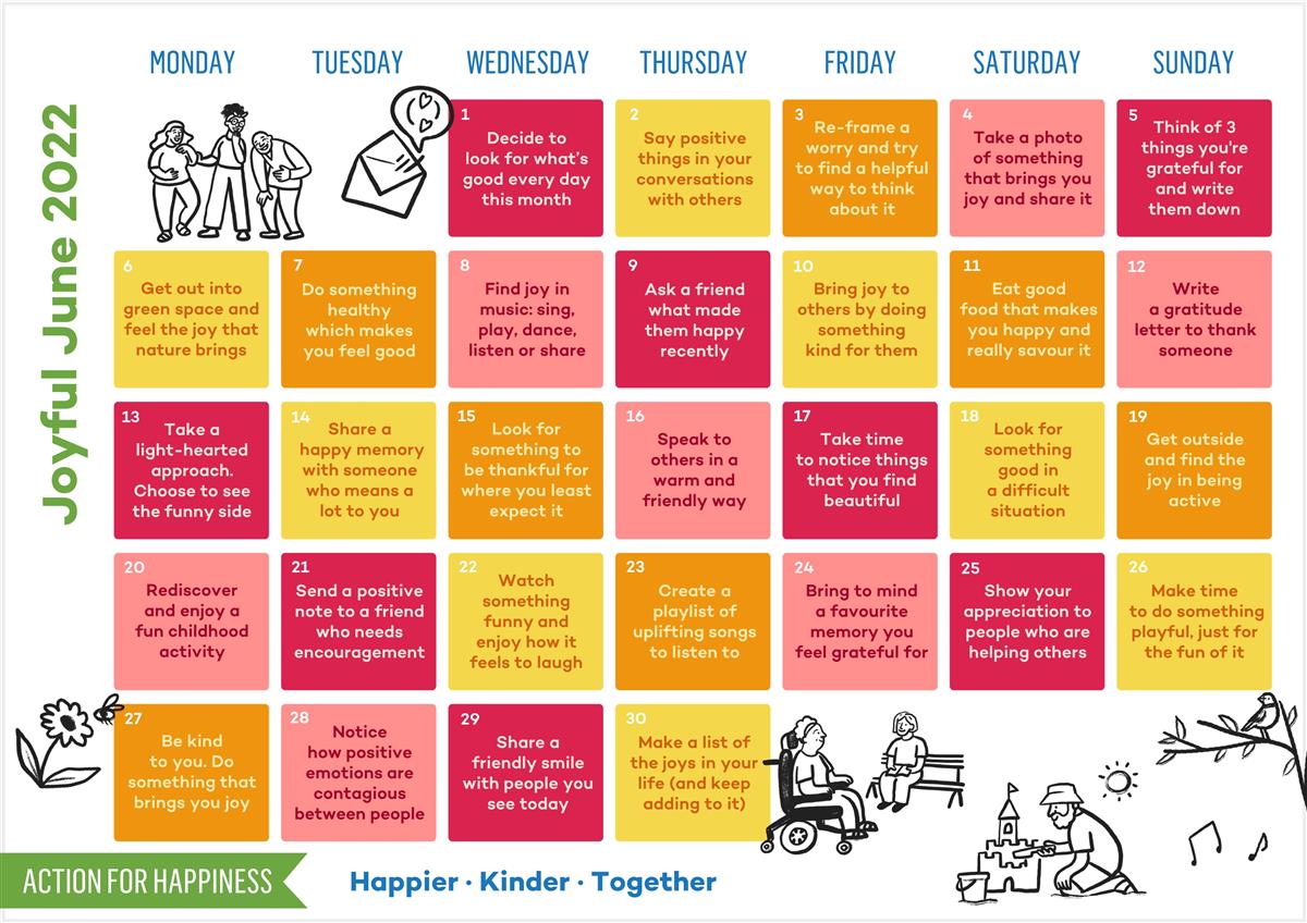 Joyful June Action Calendar